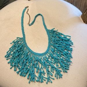Vintage Turquoise Boho beaded necklace.